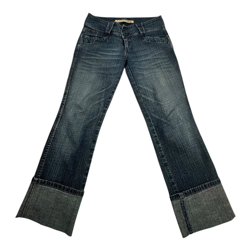 Express Precision Fit Dark Wash Bootcut Jeans Women's Size 7/8